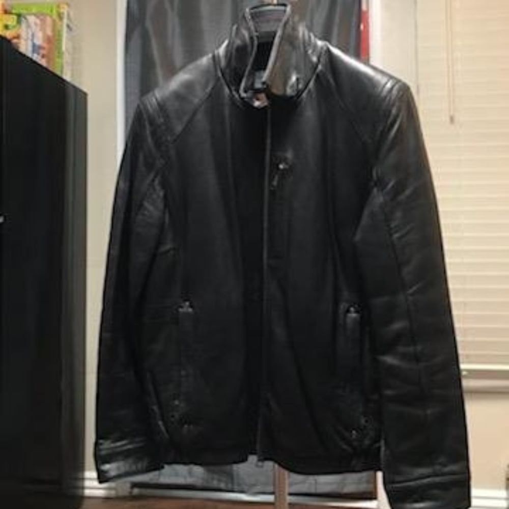 Men's Andrew Marc New York Leather Bomber Jacket